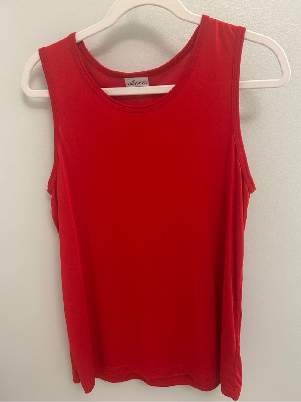 Anna Bright Red Sleeveless Tank Top